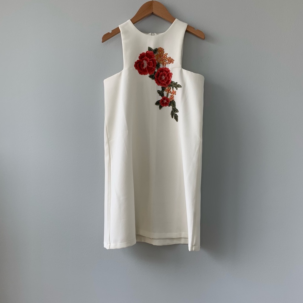 Embroidered Mini Shift Dress - Picture 3 of 8
